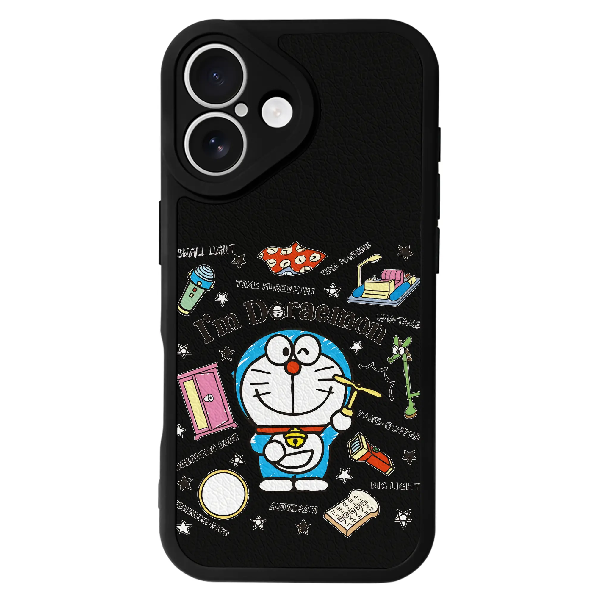 ドラえもん グッズドラえもん - IPhone 16シリーズ対応 ・ シリコンスマホケース ・ レザー調 ・ 高精度フィット ・ 耐衝撃 ・ ワイヤレス充電対応 ・ 精密カット